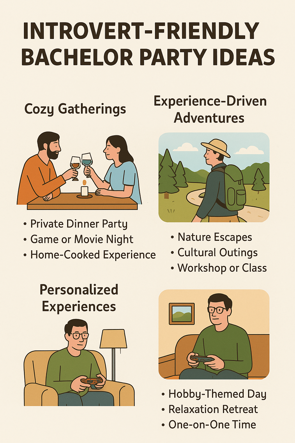 Introvert-Friendly Bachelor Party Ideas